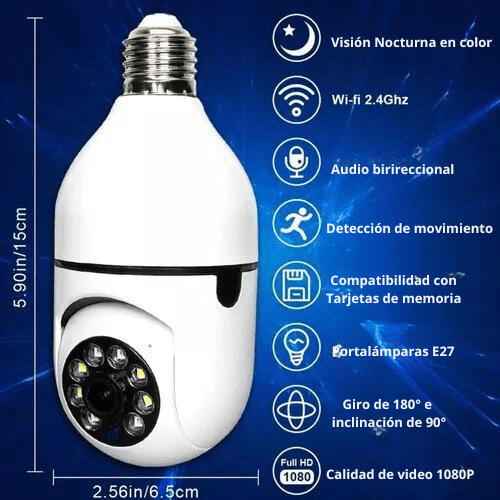 CamGuard (Camara Ip De Seguridad Ampolleta Motoriz)